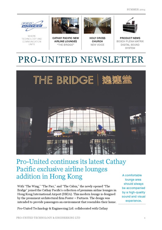 Pro-United Summer 2014 Newsletter